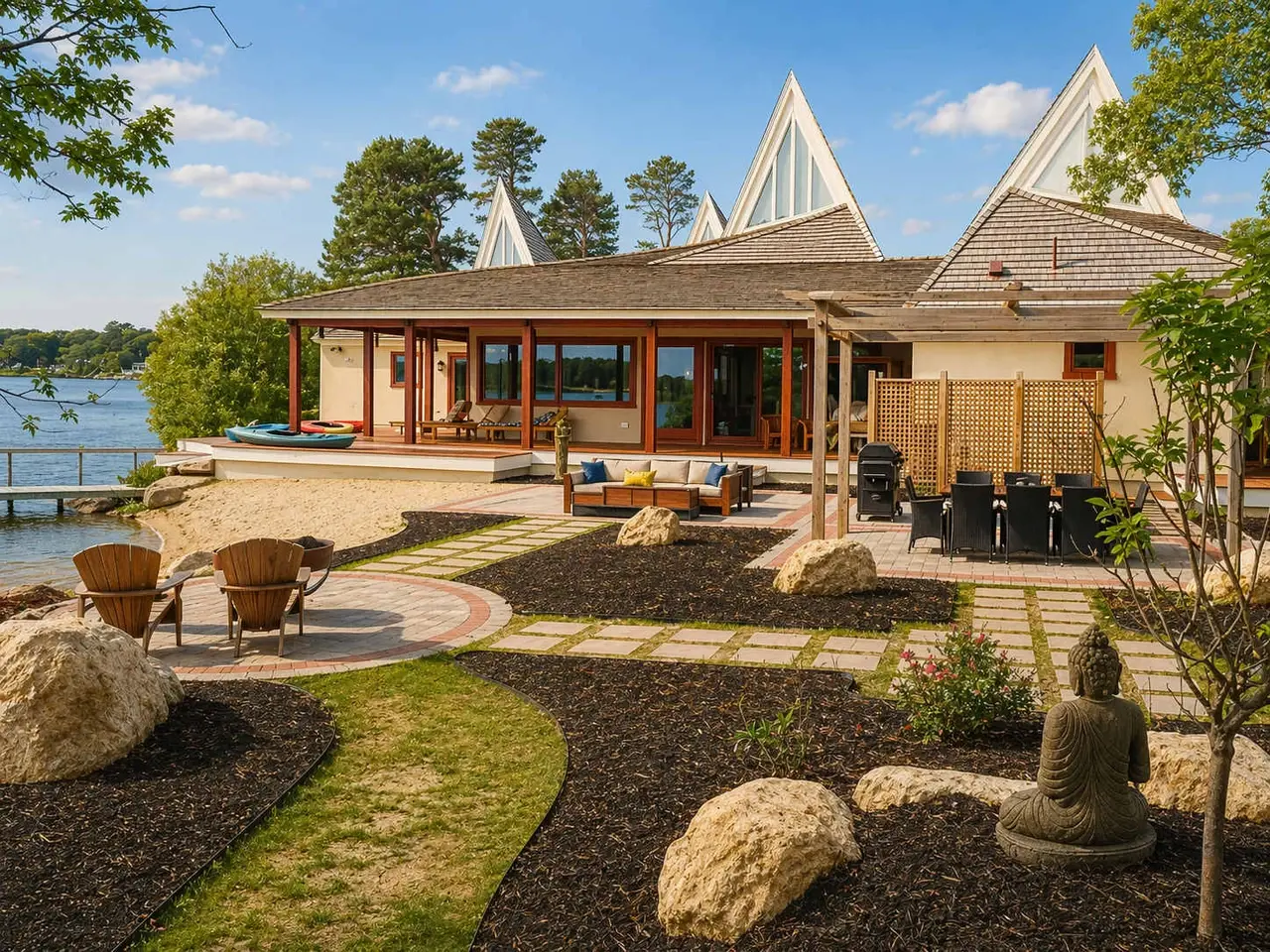 Photo 4 of Del Mar #21024 - Panoramic Bali-Style Retreat on Wequaquet Lake!